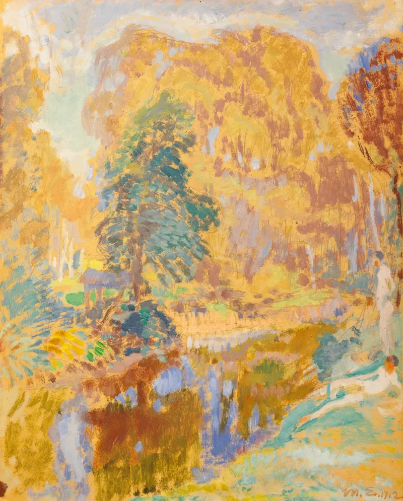 Autumnal scene in Vääksy by MAGNUS ENCKELL — detail